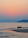 Sunset over the bay at Pui O Wan